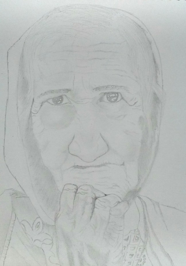 old woman sketch
